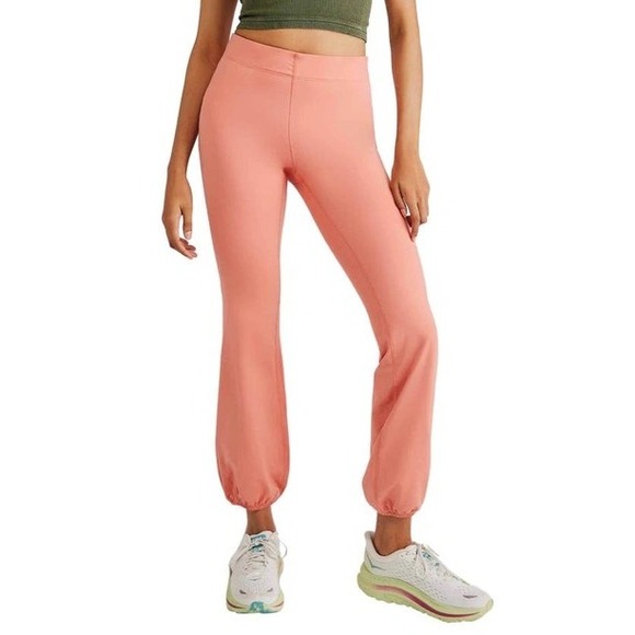 Free People Movement Pants - Free People Movement High Rise Free Style Pants Coral Orange Joggers Womens S